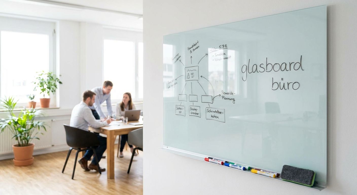 Glasboard als Whiteboard-Ersatz fürs Büro
