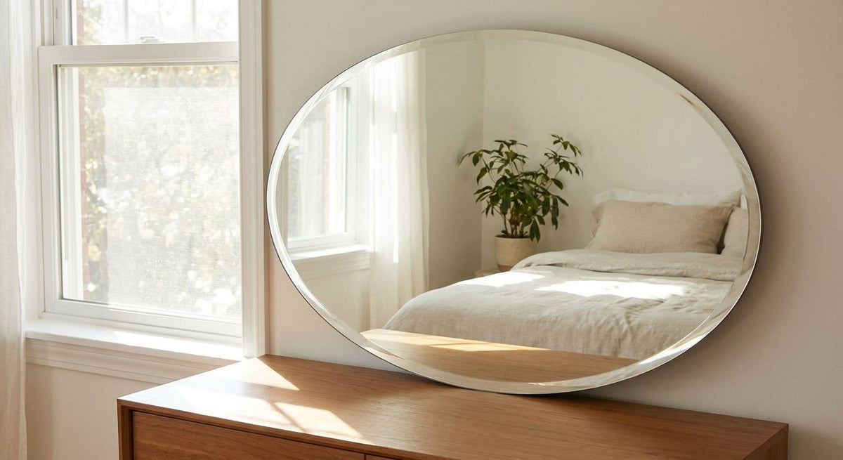 Spiegel ohne Rahmen für das Schlafzimmer