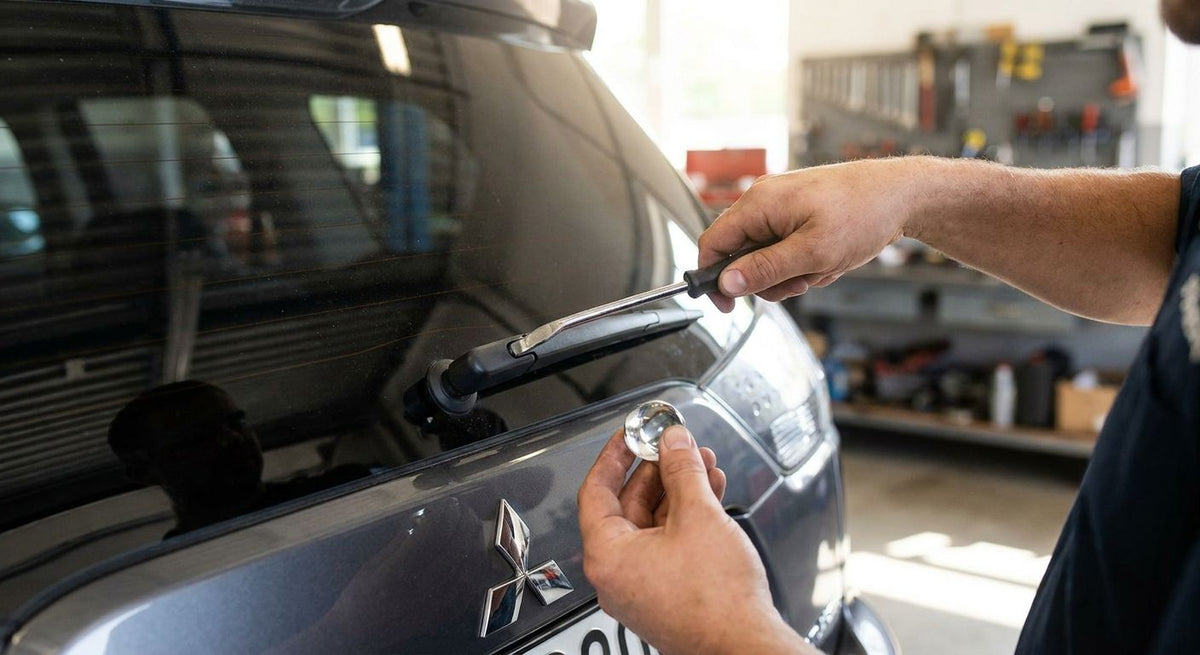 Heckwischer entfernen: Glasstopfen für Mitsubishi