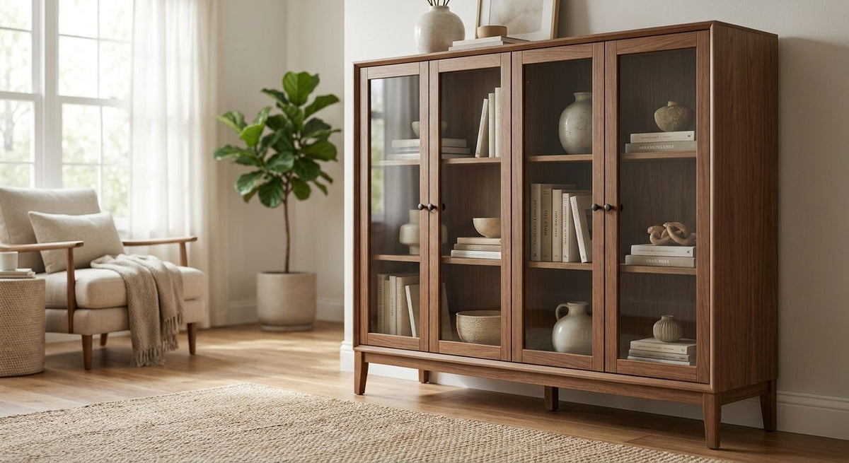 Highboard mit Glastüren fürs Wohnzimmer