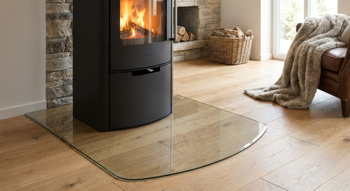 Beste Glasbodenplatten-Form für den Kaminofen