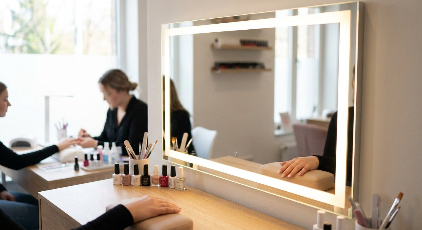 Beleuchteter Spiegel für Nagelstudios