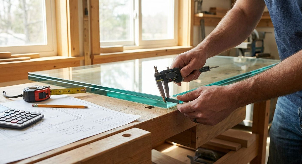 Wie berechnet man die Glasstärke für eine Tischplatte?