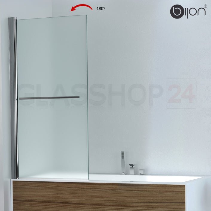 Duschwand für Badewanne mit 6mm ESG, Duschabtrennung, Badewannenaufsatz - Duschwand
