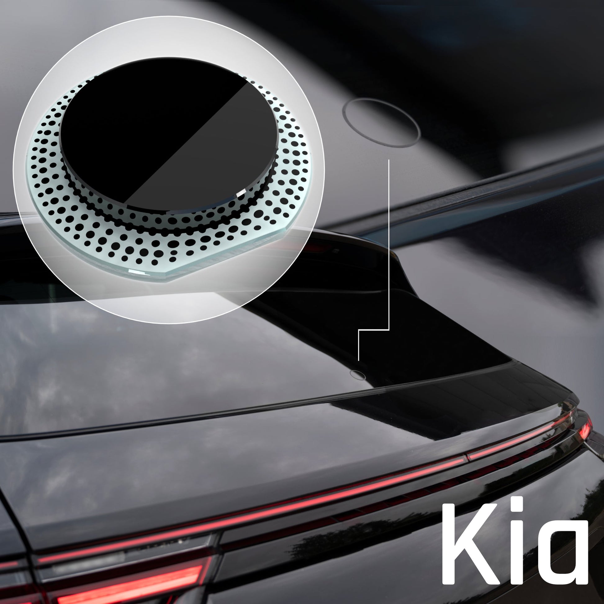 Heckwischer Echtglas Stopfen | Kia - Heckwischerabdeckung Stopfen Heckscheibe clean Heckscheibenwischer gecleant
