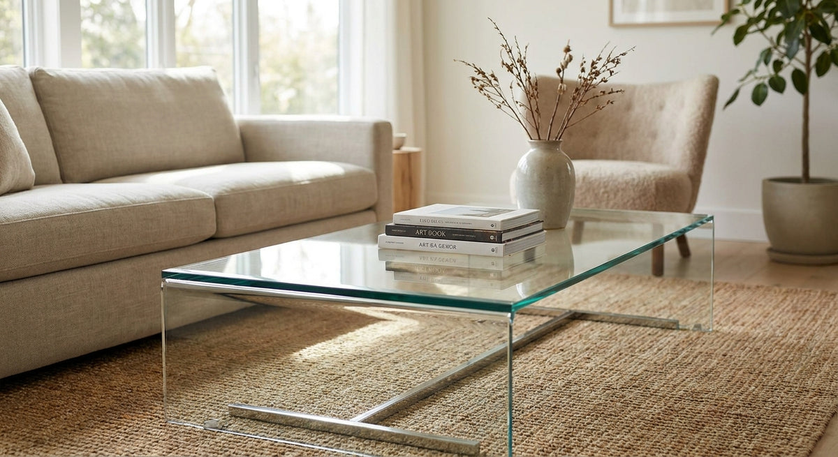 Couchtisch aus Glas nach Maß fürs Wohnzimmer