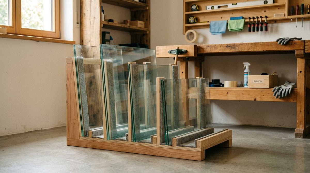 Wie lagert man Glasplatten sicher zu Hause?