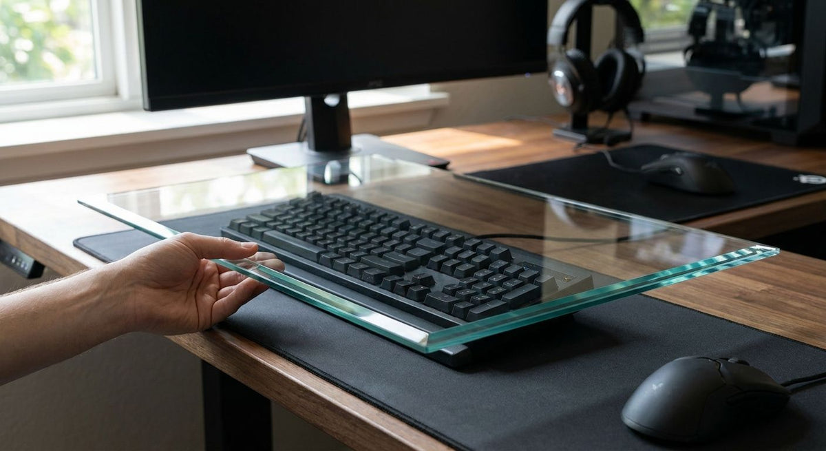 Glasplatte für Gaming-Schreibtische