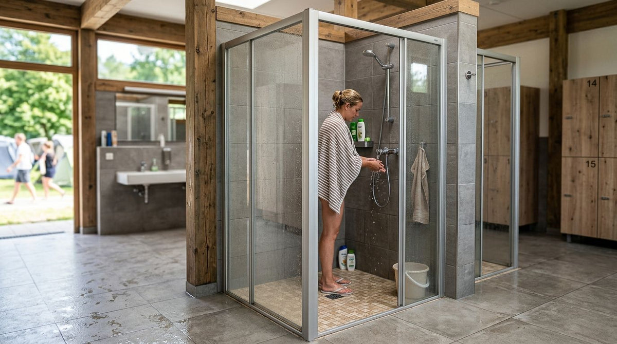 Duschkabine für Campingplätze und Sanitärgebäude