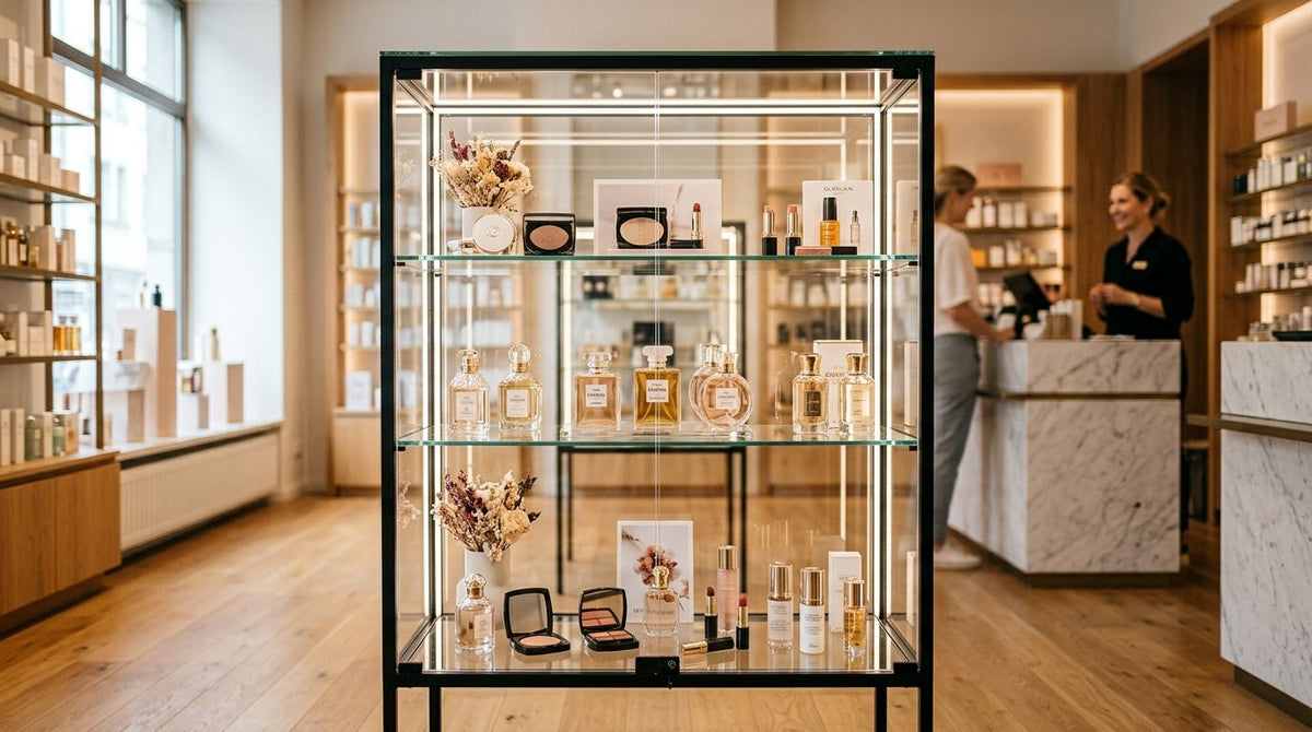 Glasvitrine für Parfümerien und Kosmetikläden