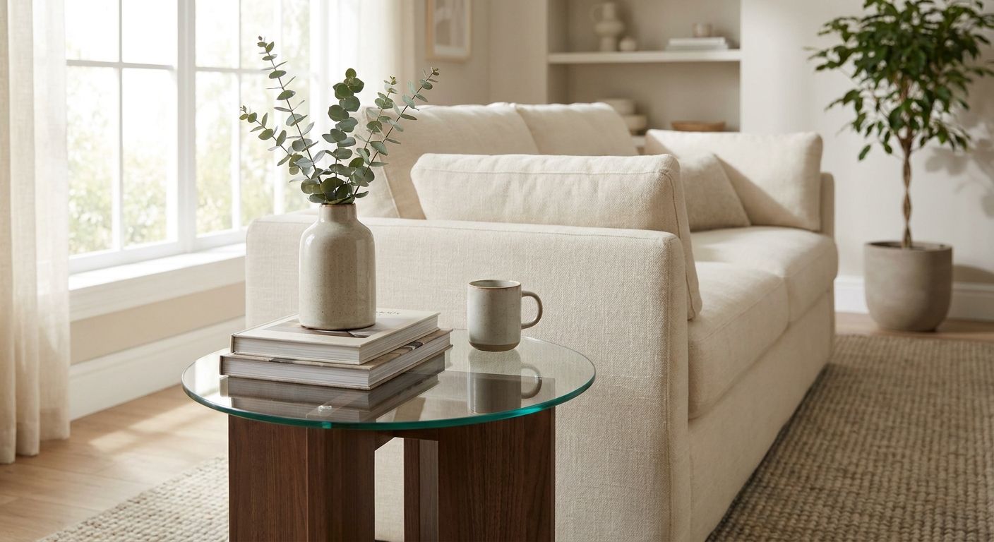 Glasplatte für Beistelltische im Wohnzimmer