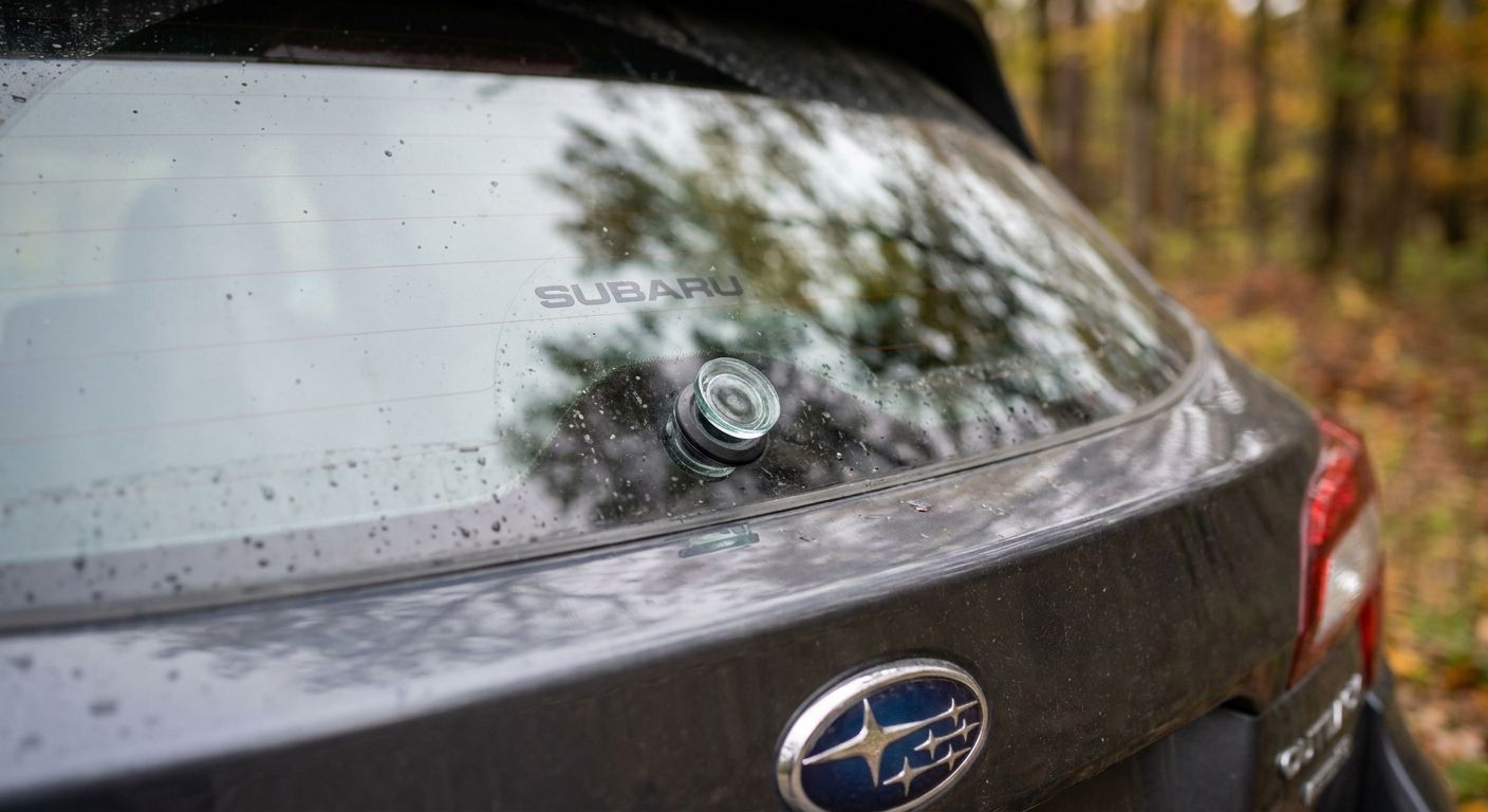 Heckwischer entfernen: Glasstopfen für Subaru