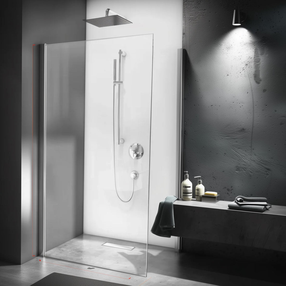 Walk-In Dusche gemauert: Planung, Gestaltung und Kosten - Glasshop24
