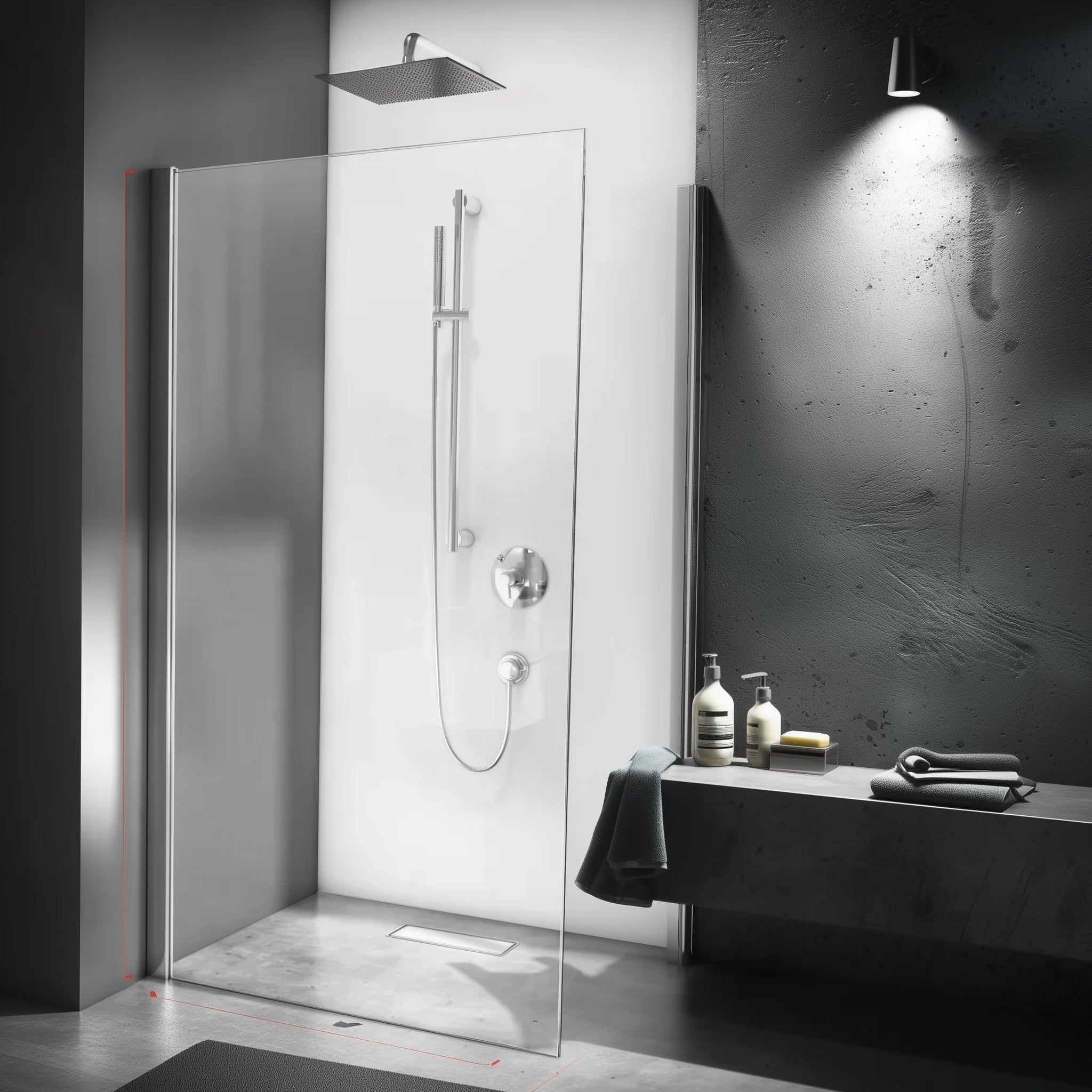 Walk-In Dusche gemauert: Planung, Gestaltung und Kosten - Glasshop24