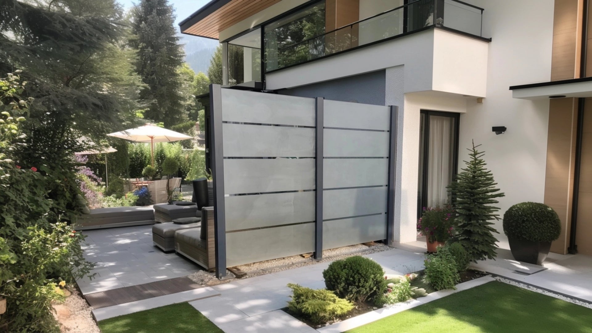 Terrasse Sichtschutz Glas - Glaszaun - Glasshop24