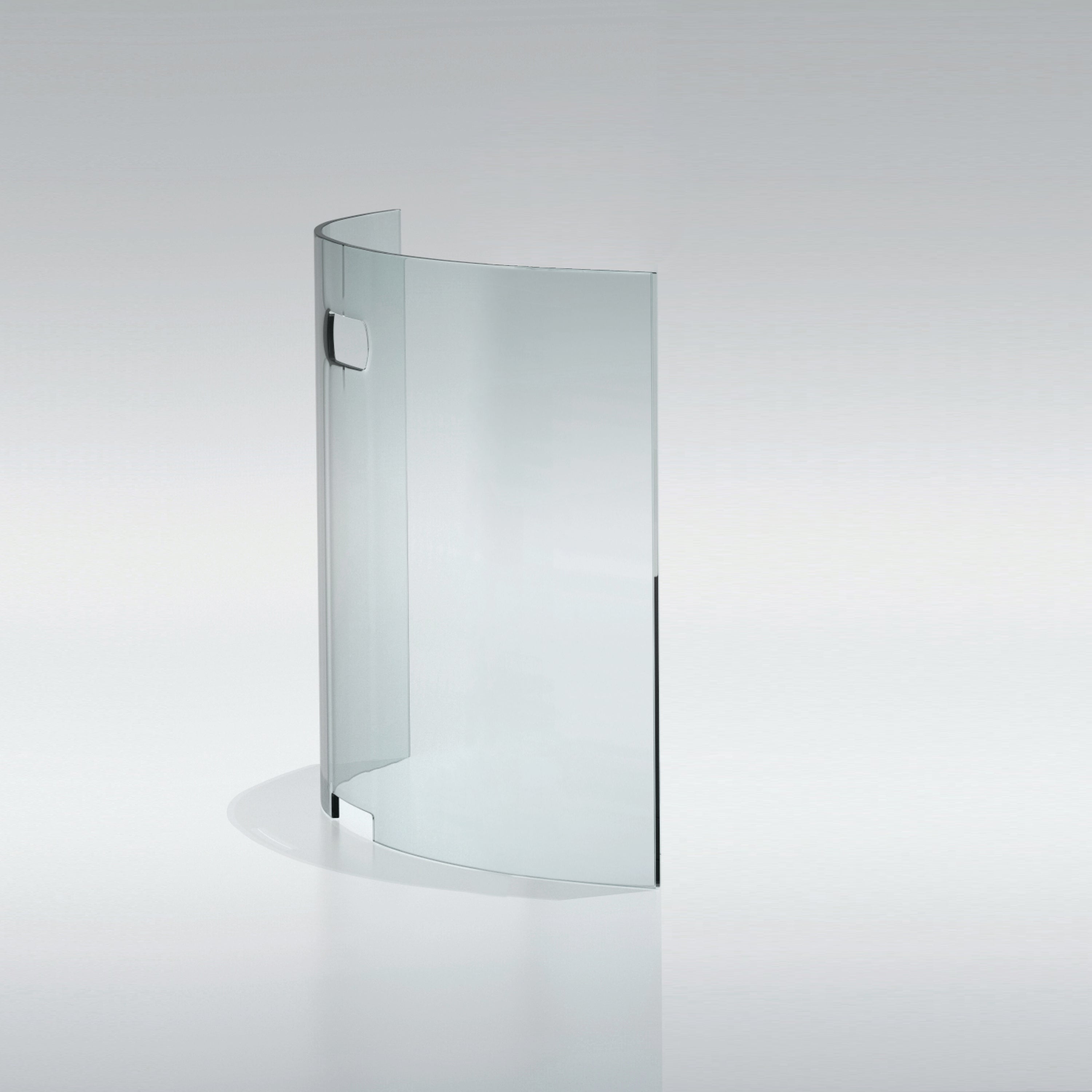 Kaminschutzgitter aus Spezial-Sicherheitsglas, Hitzeschutz Funkenschutzgitter aus echtem ESG Glas – Gebogen