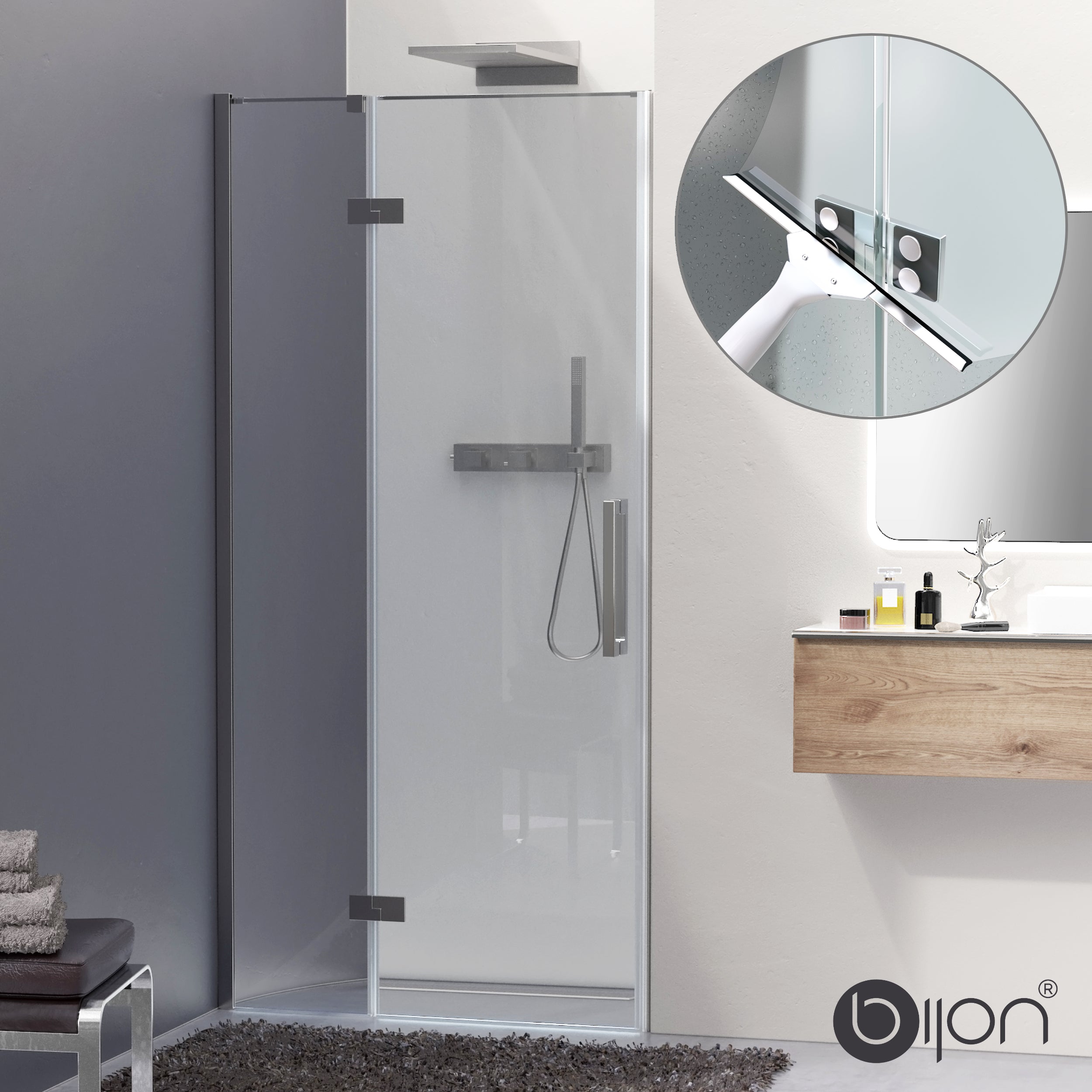 Duschabtrennung 90x200cm Glas Nischendusche klarglas 8mm