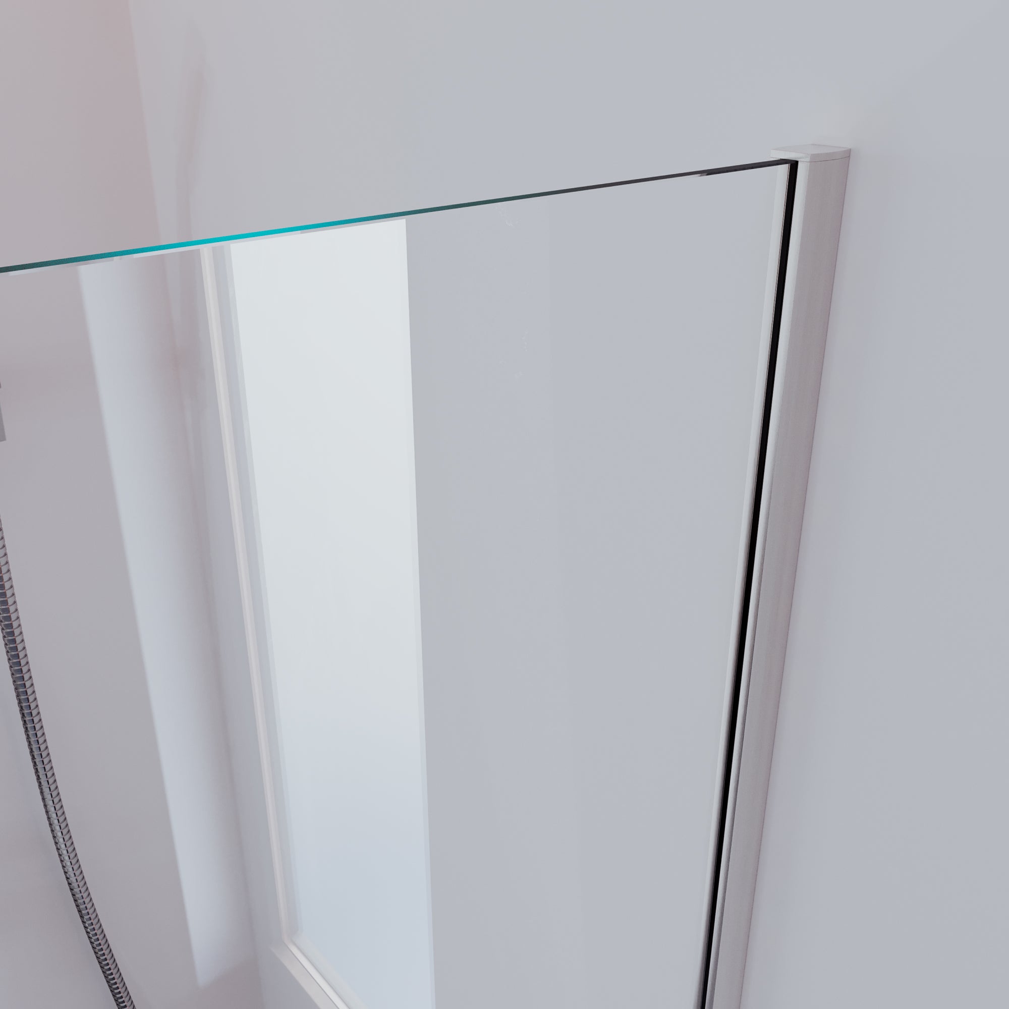 Duschwand Walk - In 8mm ESG, Teilsatiniert - Duschwand