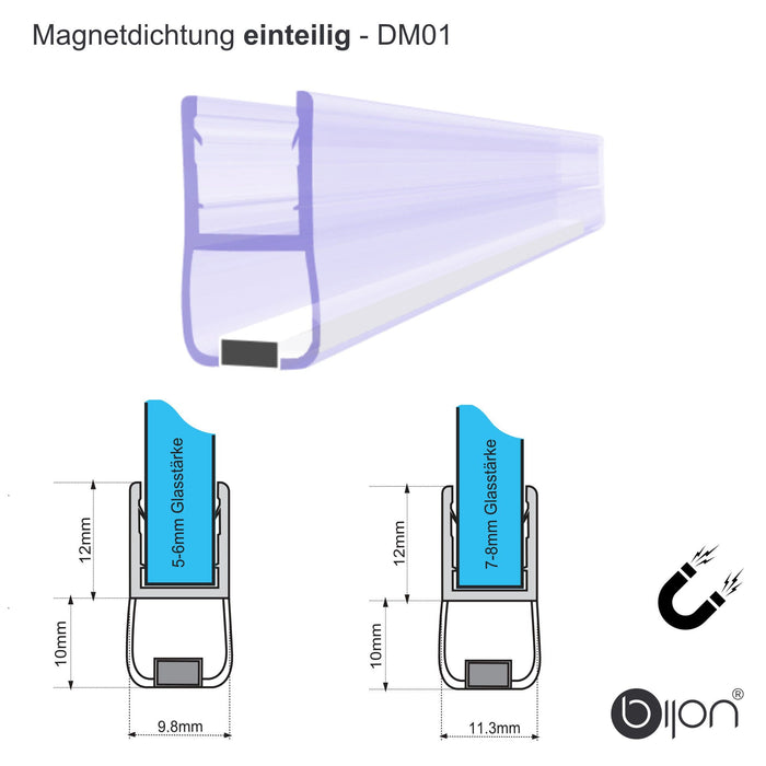 Duschdichtung Magnet - Typ (Model): 0 Grad Einteilig | Dm01Für 5 - 6mm Glasstärke135°