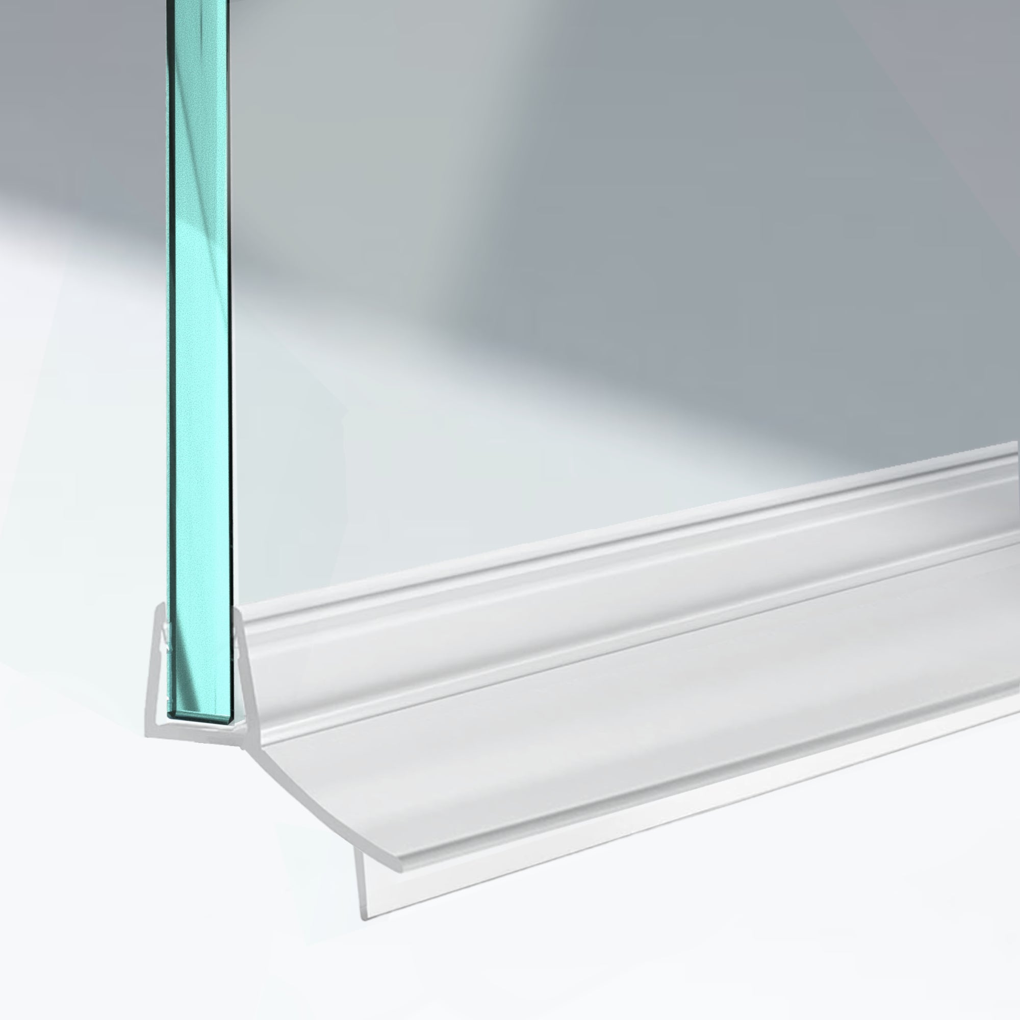 Duschdichtung unten 200cm Wasserabweisprofil für 5 - 6mm| 7 - 8mm gerade DU03