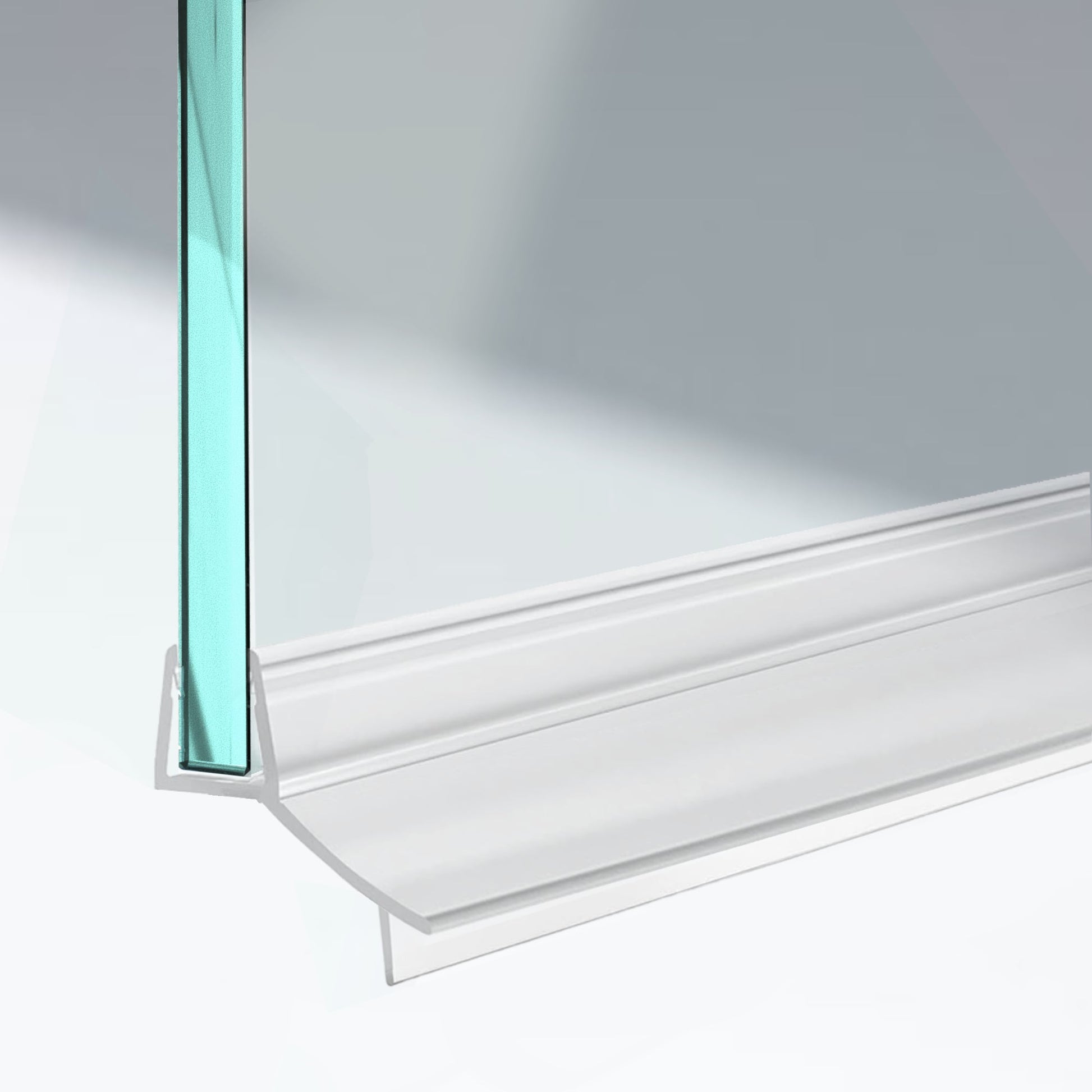 Duschdichtung unten 200cm Wasserabweisprofil für 5 - 6mm| 7 - 8mm gerade DU03