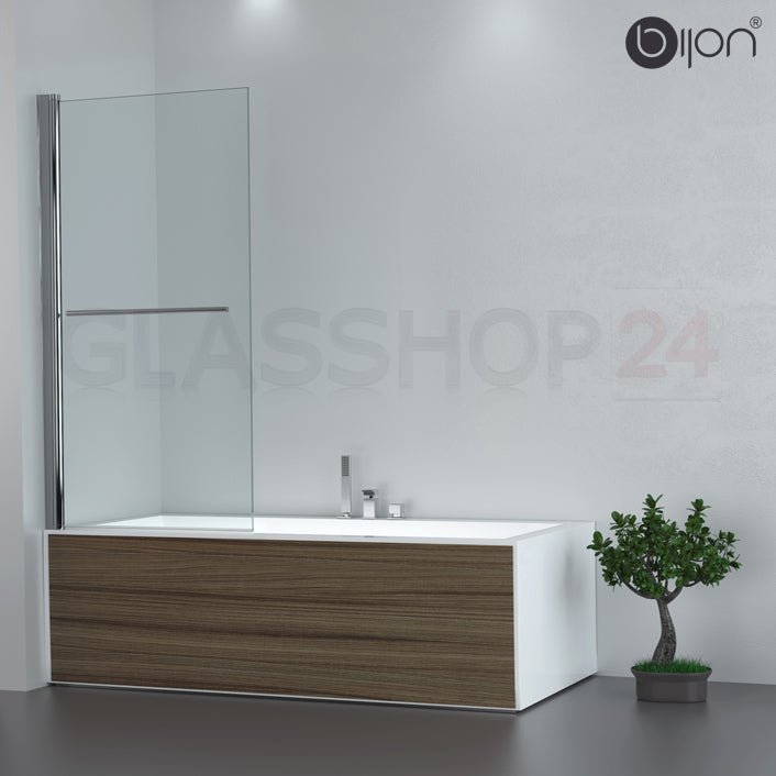 Duschwand für Badewanne mit 6mm ESG, Duschabtrennung, Badewannenaufsatz - Duschwand