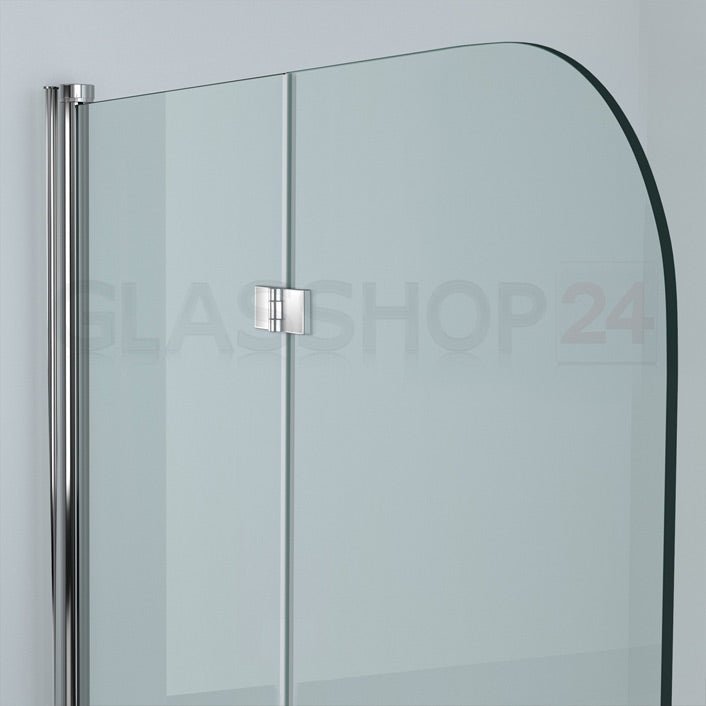 Duschwand für Badewanne - DuschwandTeilsatiniert D1 95x140cm180°