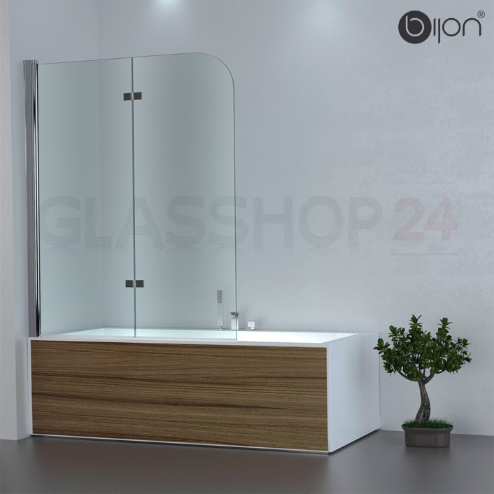 Duschwand für Badewanne - DuschwandTeilsatiniert D1 95x140cm180°