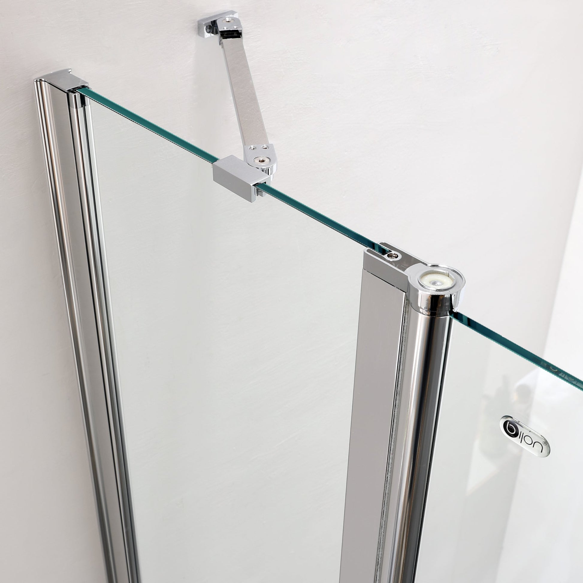 Eckdusche Eckeinstieg bodenebene Ausführung, Duschkabine mit Pendeltür, 6mm ESG, Klarglas - 
