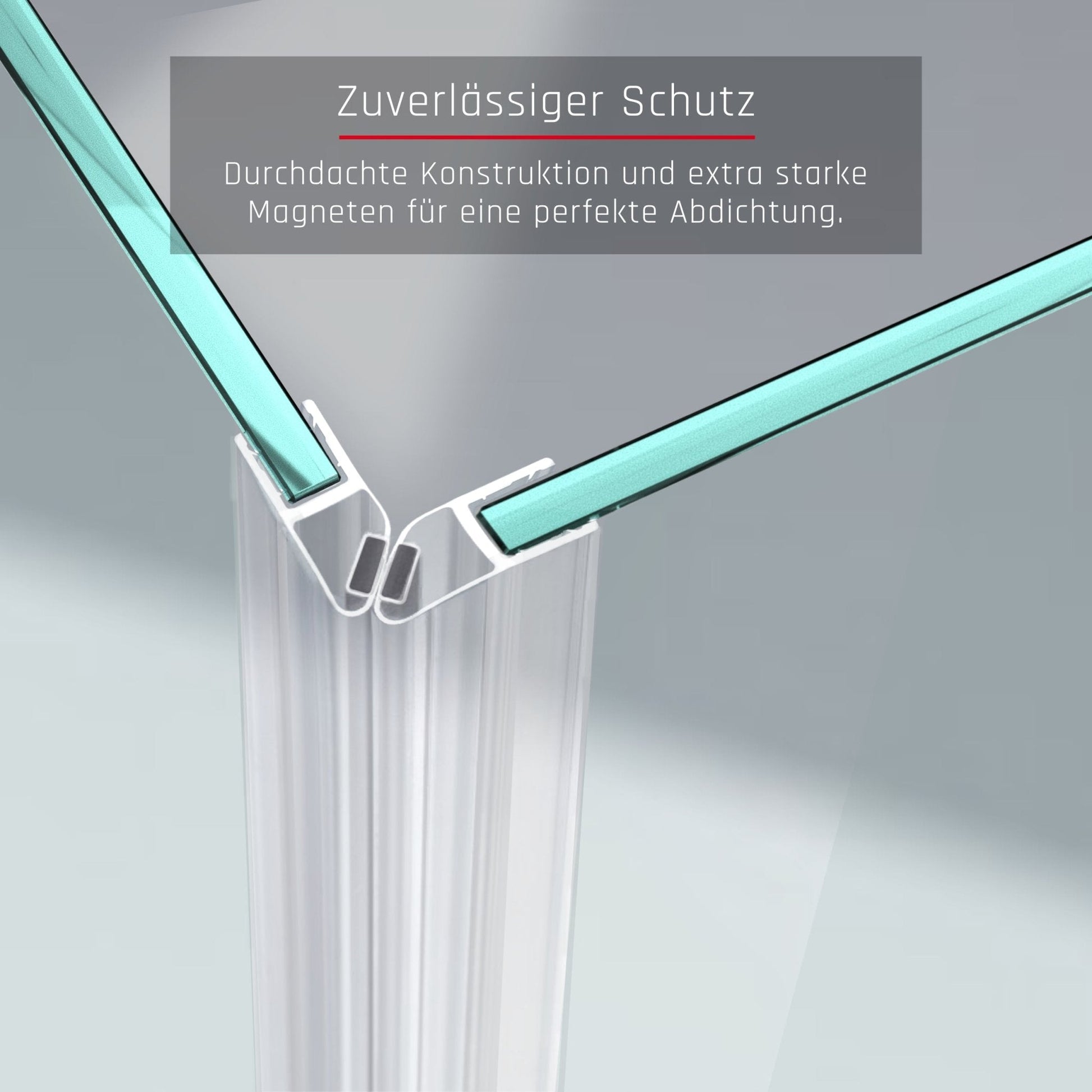 Eckdusche Eckeinstieg bodenebene Ausführung, Duschkabine mit Pendeltür, 6mm ESG, Klarglas - 
