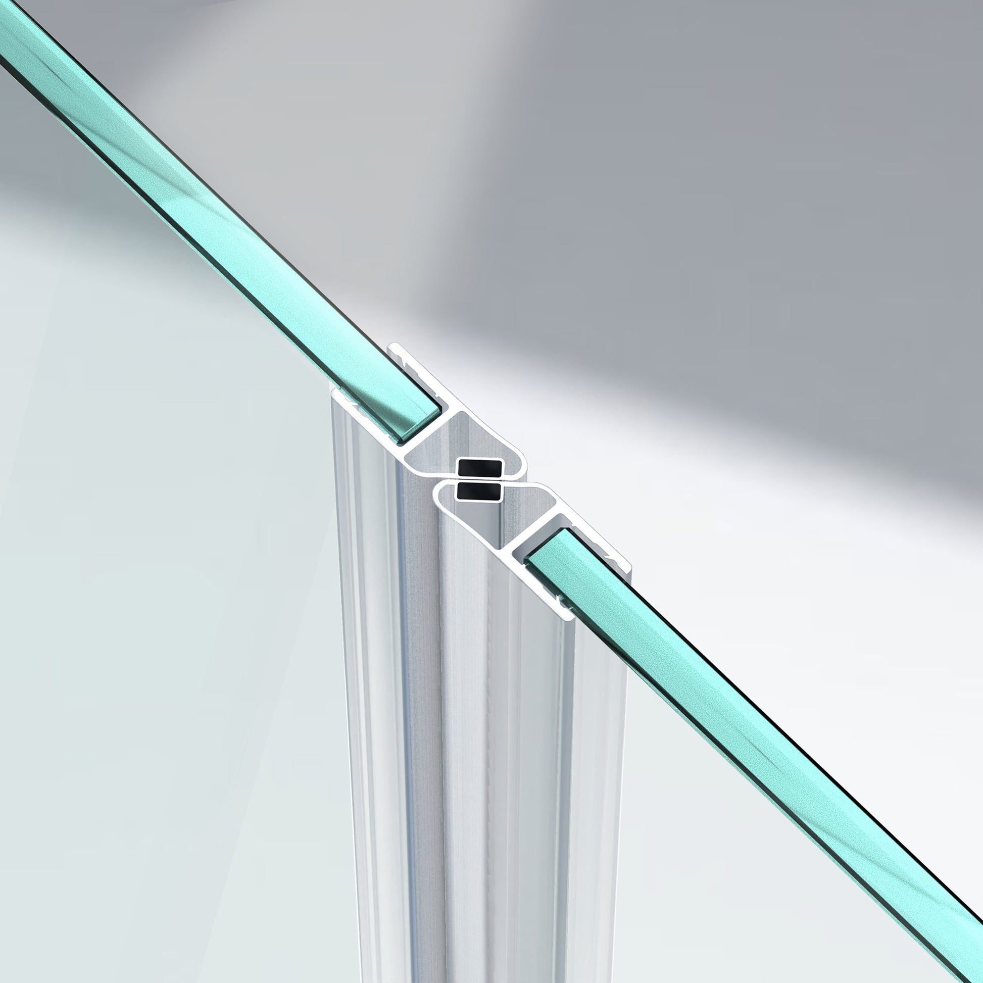 Eckdusche Duschkabine mit Pendeltür, 6mm ESG, Klarglas - Tür 100cm, Höhe: 180cm gekürzt - Eckdusche