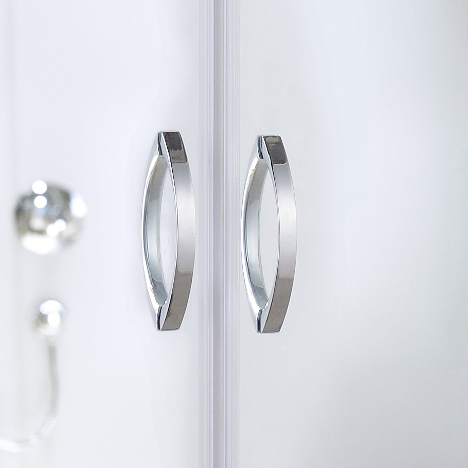 Eckdusche Duschkabine mit Pendeltür, 6mm ESG, Klarglas - Tür 100cm, Höhe: 180cm gekürzt - Eckdusche