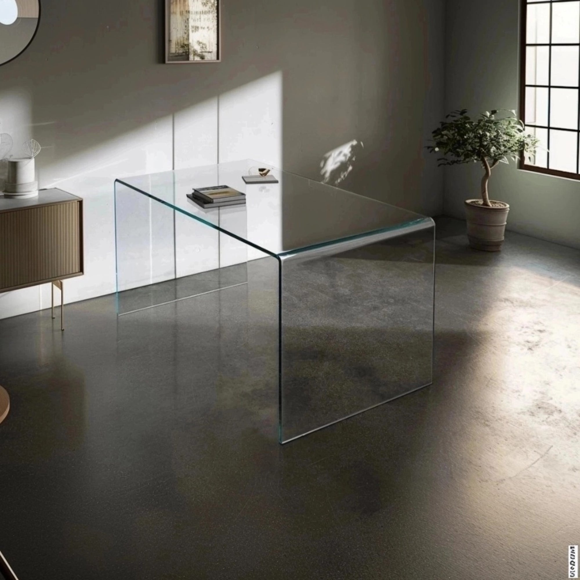 Schreibtisch aus Glas - Schreibtisch