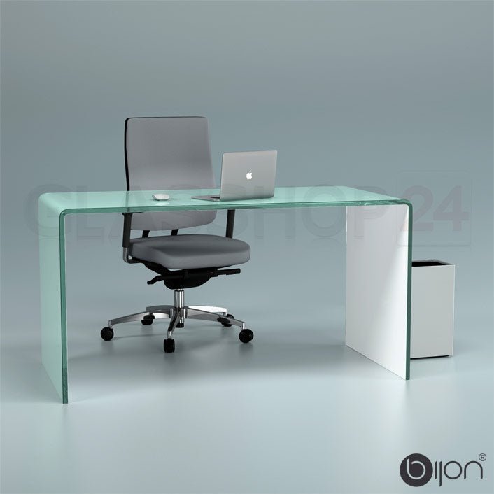 Glas - Schreibtisch - SchreibtischWeiß - 140x70x73cm140