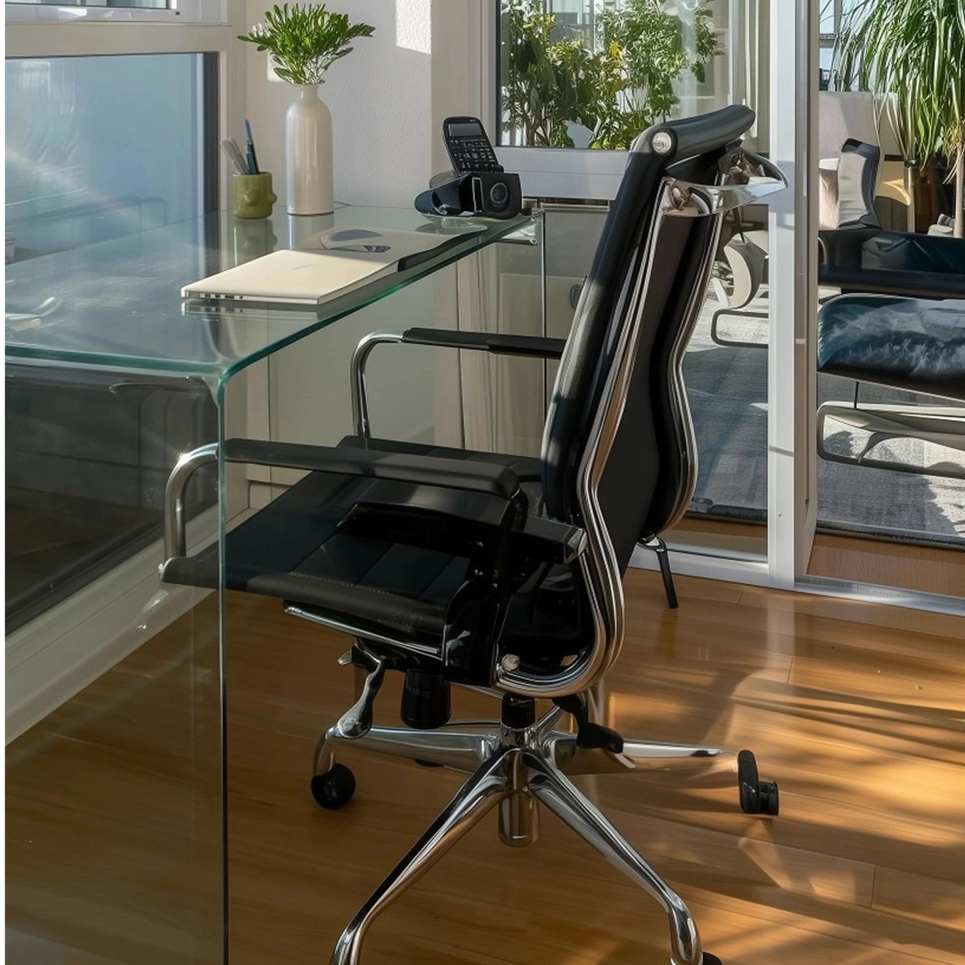 Glas - Schreibtisch - SchreibtischWeiß - 140x70x73cm140