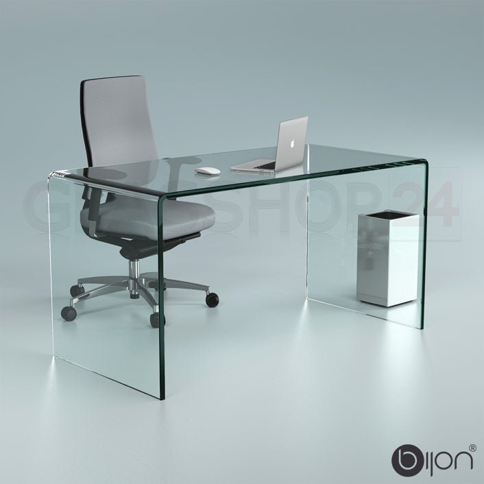 Glas - Schreibtisch - SchreibtischWeiß - 140x70x73cm140