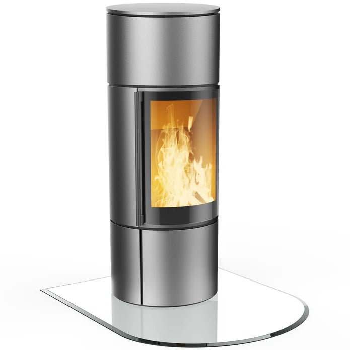 Glasbodenplatte für Kaminofen - Rundbogen Vorlegeplatte50x100 cm | 6mmMit100x100