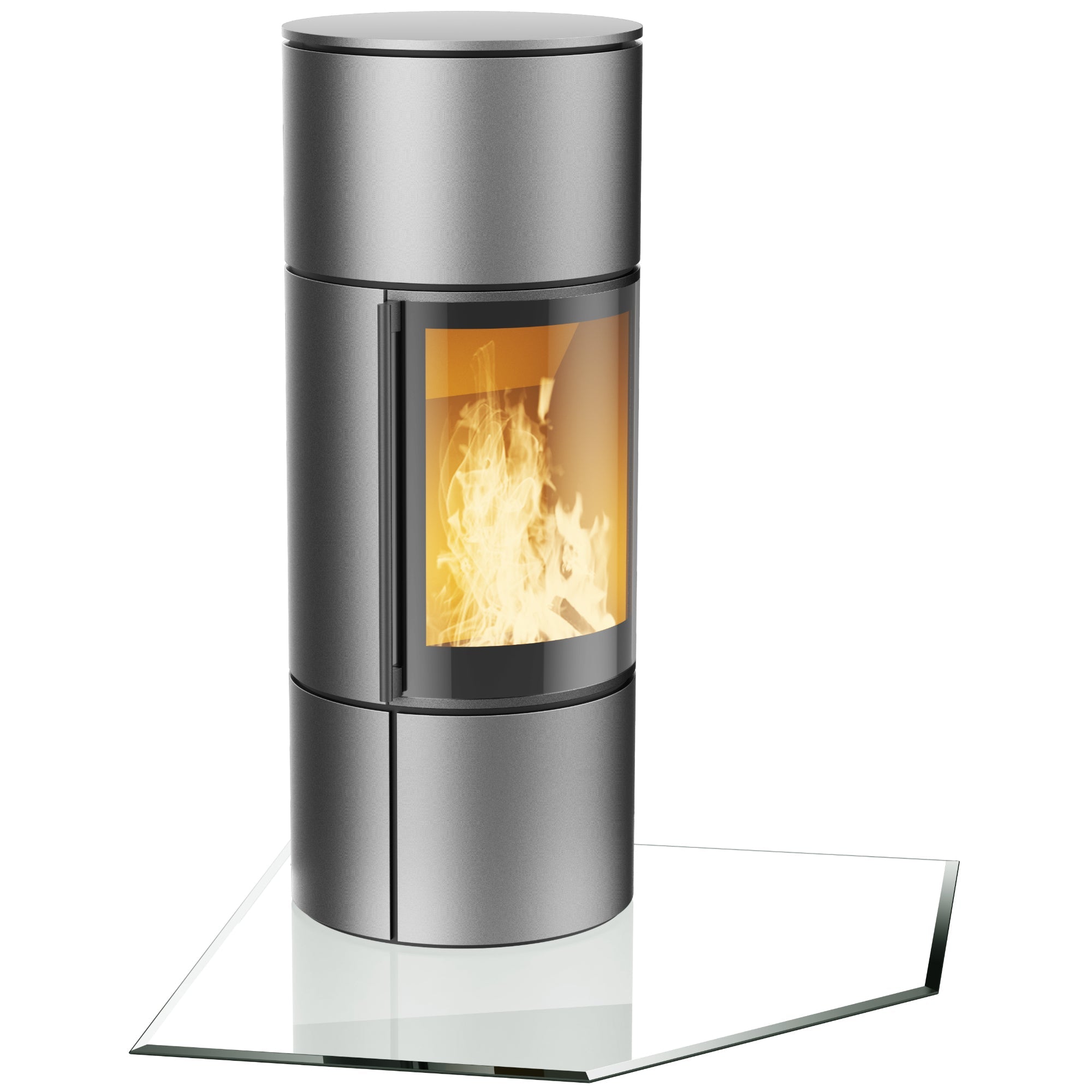 Glasplatte Kamin
Funkenschutzplatte Glas für Kaminofen Fünfeck