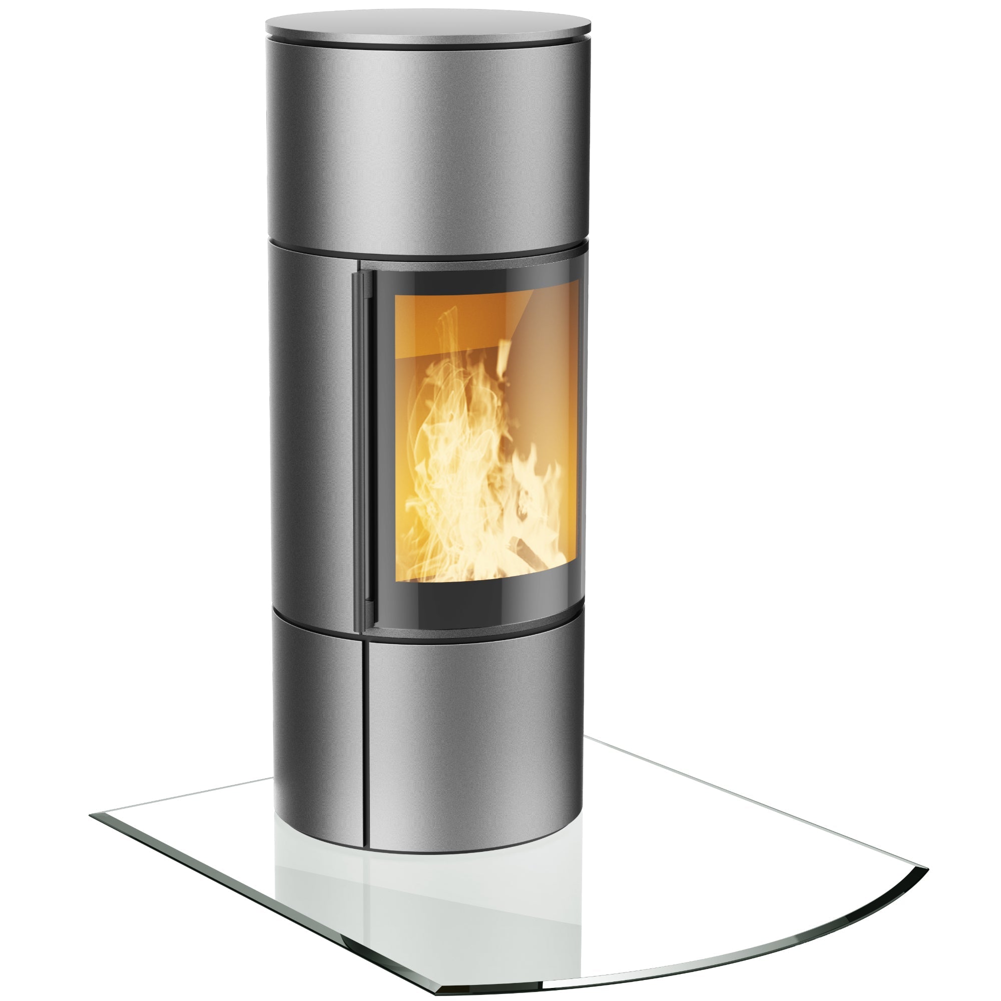 Glasplatte Kamin