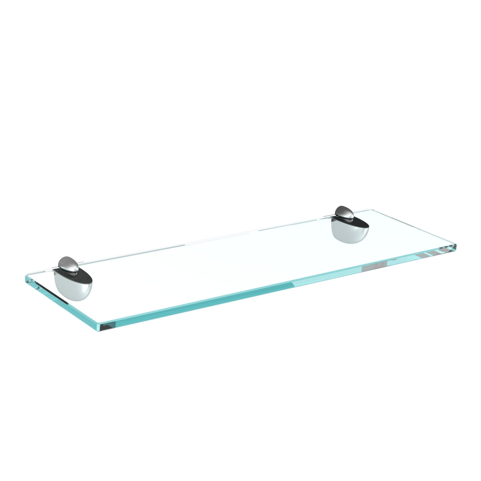 Glasregal Badezimmer Glasablage, Badregal 8mm Hartglas, AURA, Edelstahl, Klarglas - Glasregal