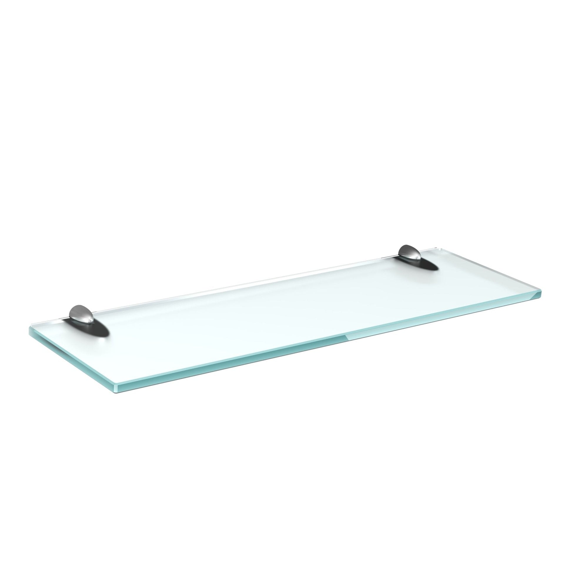 Glasregal Badezimmer Glasablage, Badregal 8mm Hartglas, AURA, Edelstahl, Satiniertes Glas - Glasregal