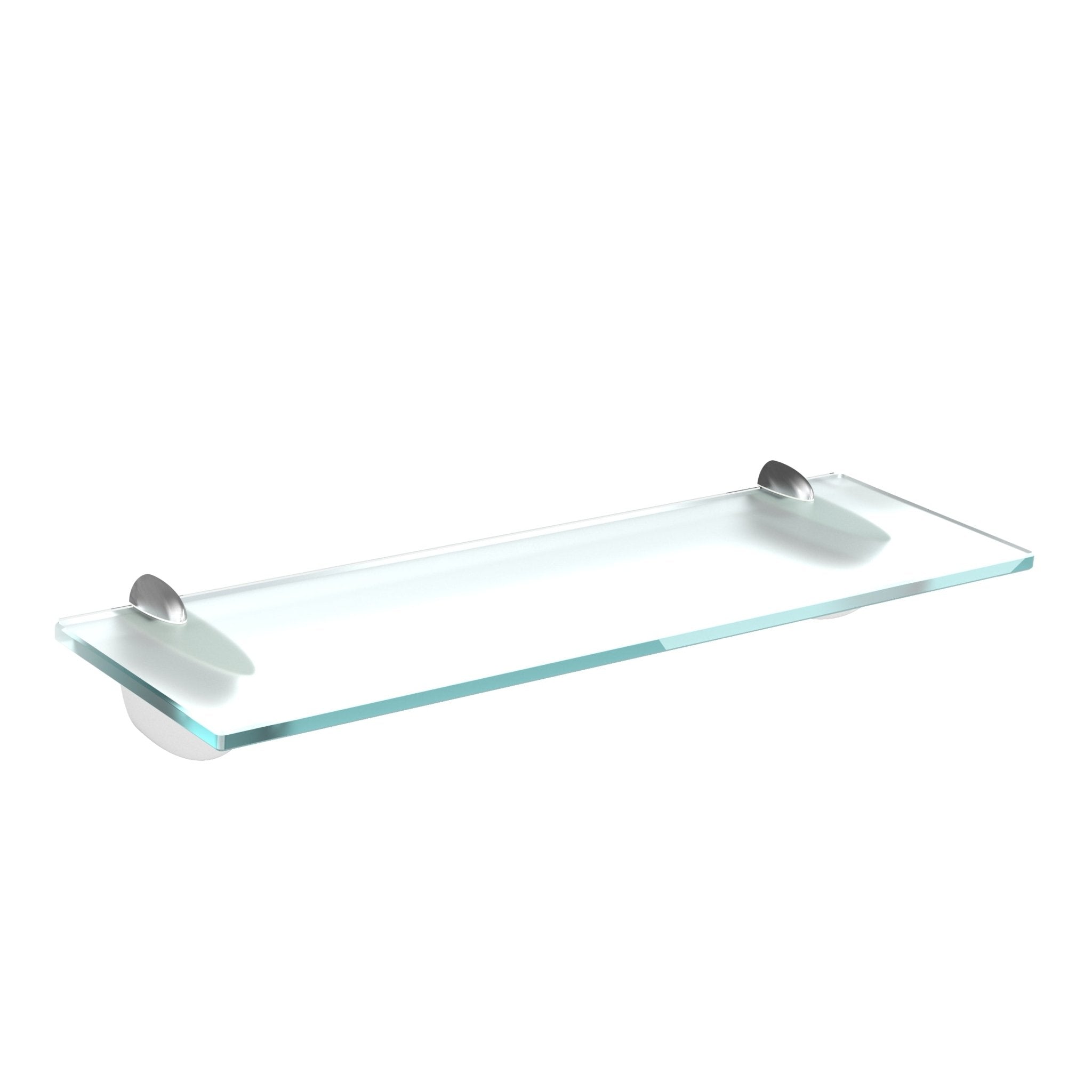 Glasregal Badezimmer Glasablage, Badregal 8mm Hartglas, CORA, Edelstahl, Satiniertes Glas - Glasregal