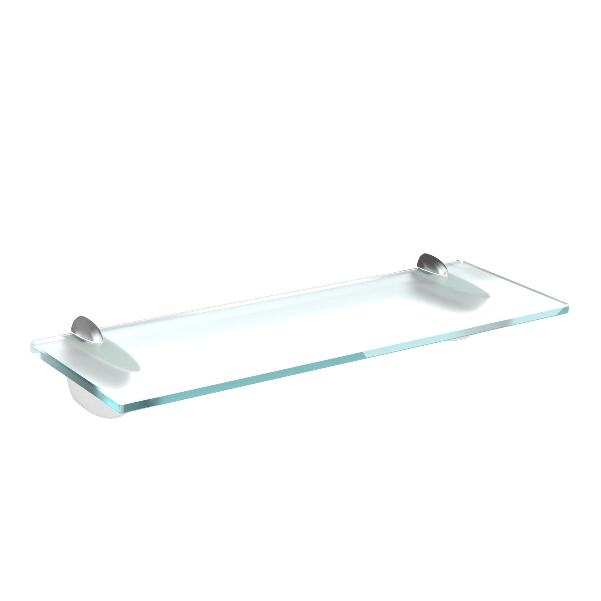 Glasregal Badezimmer Glasablage, Badregal 8mm Hartglas, CORA, Edelstahl, Satiniertes Glas - Glasregal