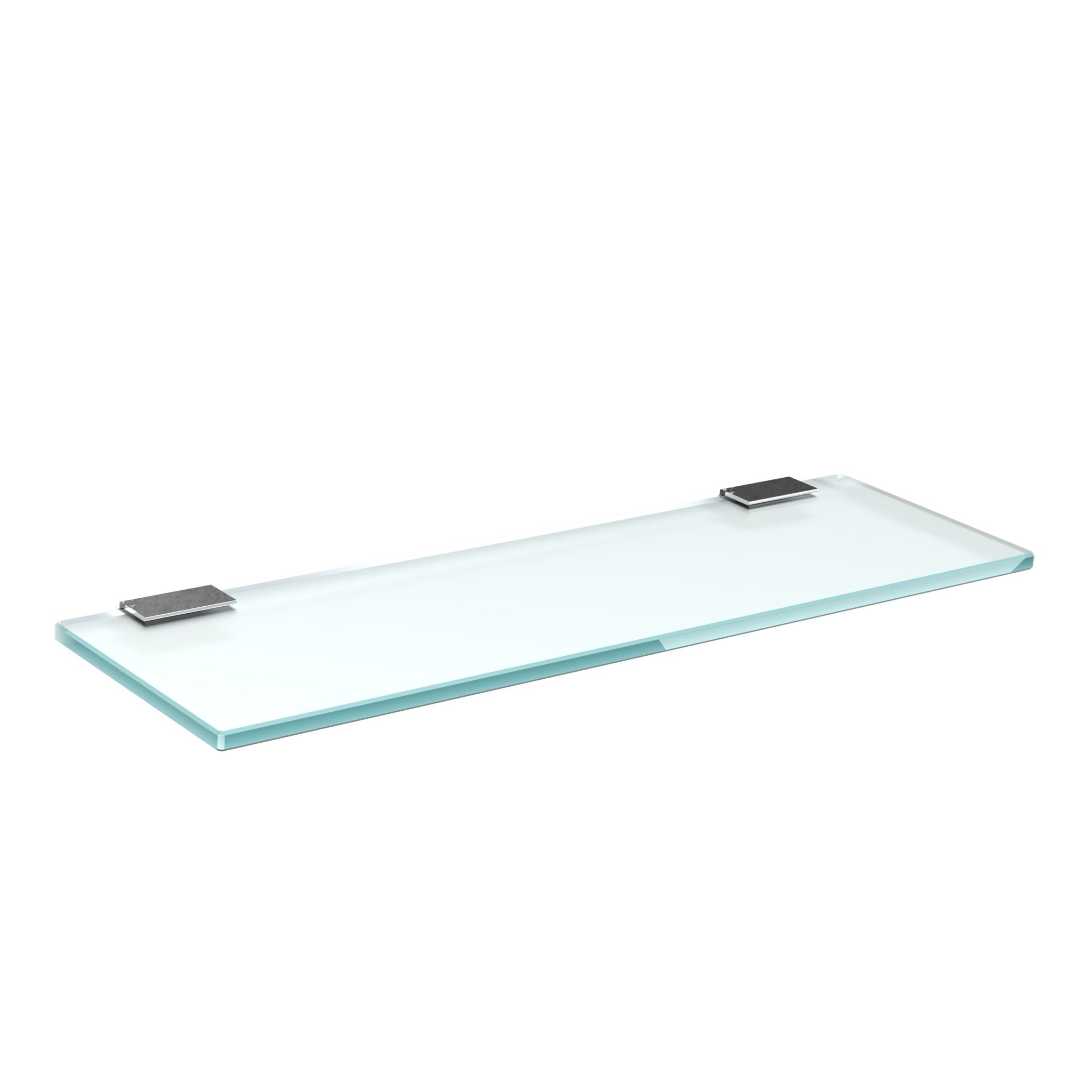 Glasregal Badezimmer Glasablage, Badregal 8mm Hartglas, FLAIR, Chrom Glanz, Satiniertes Glas - Glasregal