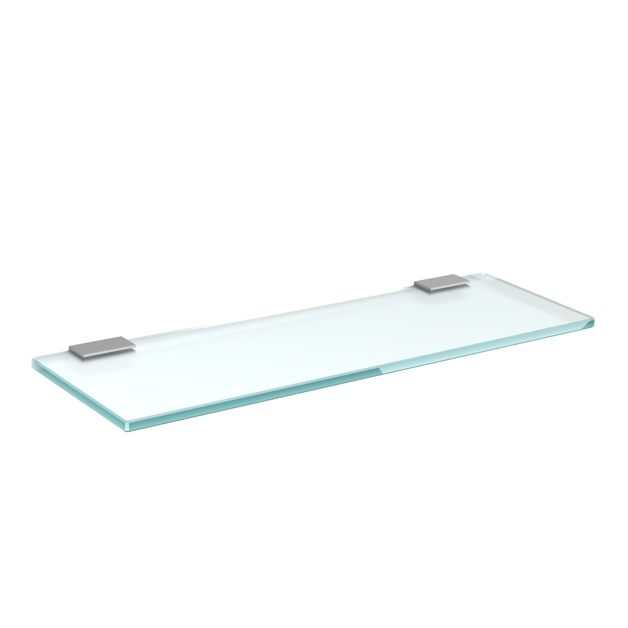 Glasregal Badezimmer Glasablage, Badregal 8mm Hartglas, FLAIR, Edelstahl Glanz, Satiniertes Glas - Glasregal