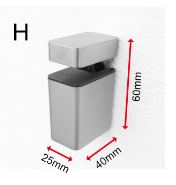Glasregal Badezimmer Glasablage, Badregal 8mm Hartglas, HALIX, Chrom Glanz, Satiniertes - Glasregal