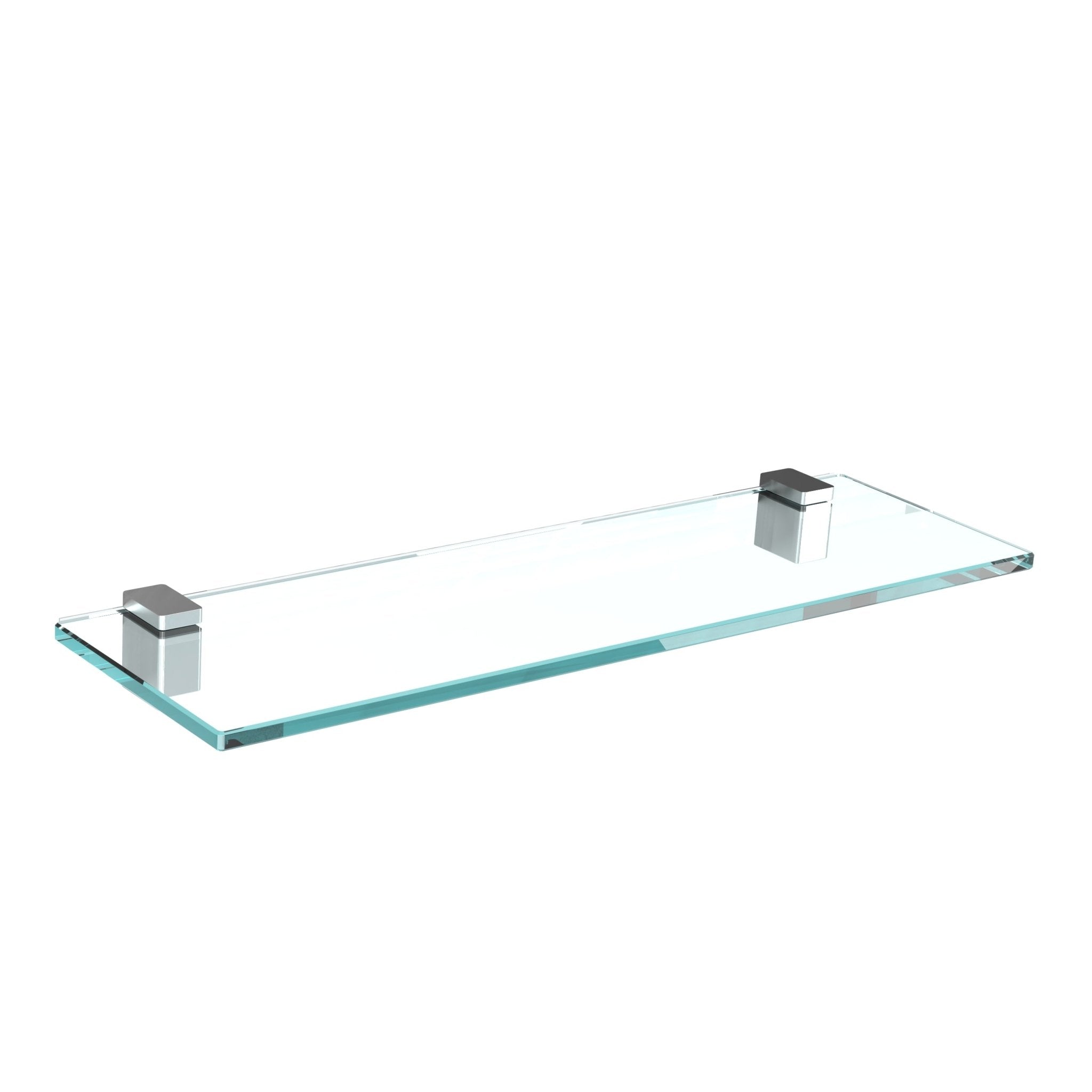 Glasregal Badezimmer Glasablage, Badregal 8mm Hartglas, HALIX, Edelstahl, Klarglas - Glasregal