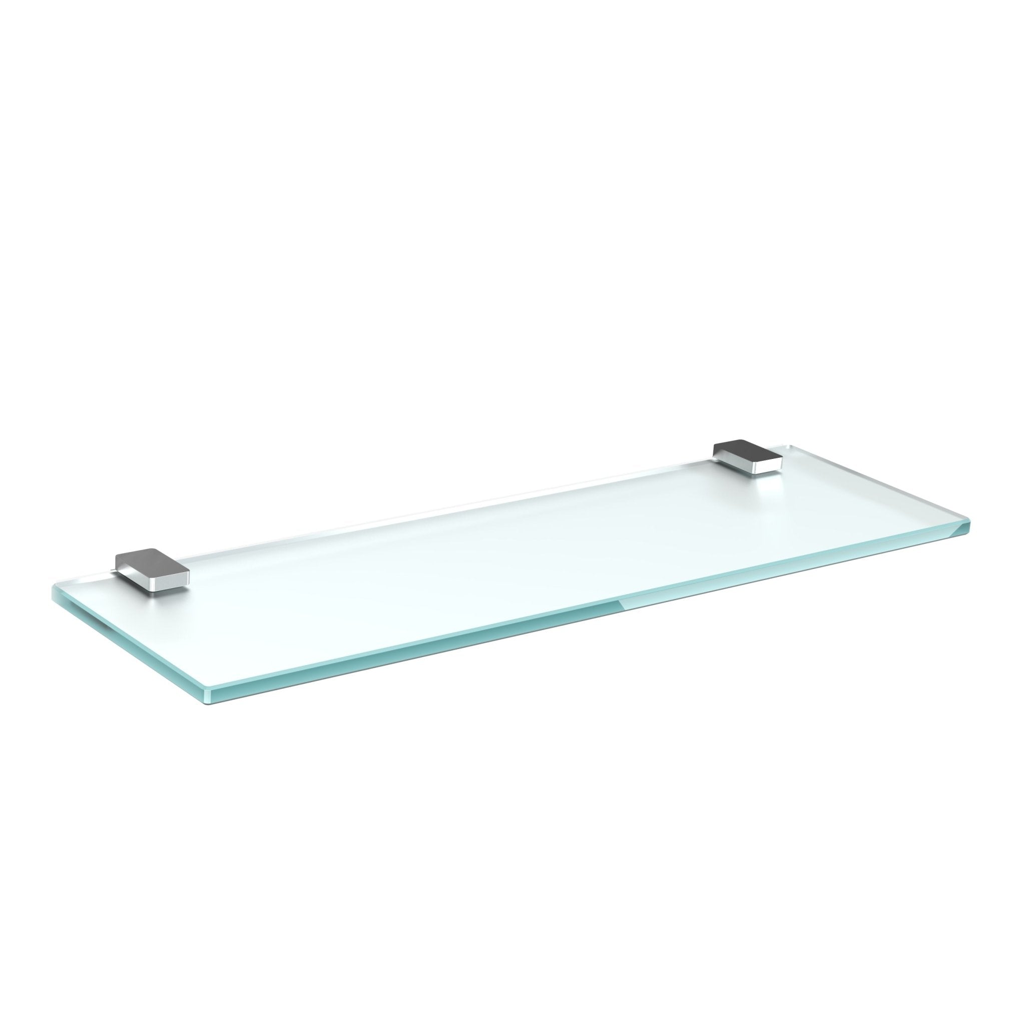 Glasregal Badezimmer Glasablage, Badregal 8mm Hartglas, HALIX, Edelstahl, Satiniertes Glas - Glasregal
