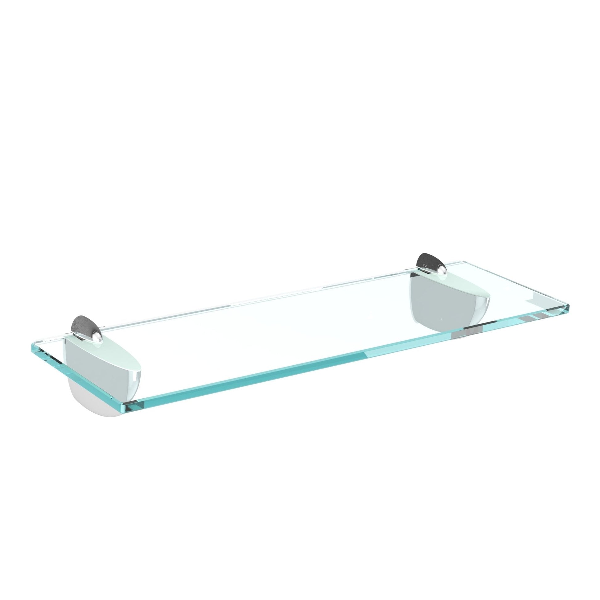 Glasregal Badezimmer Glasablage, Badregal 8mm Hartglas, CORA, Chrom Glanz, Klarglas - Glasregal