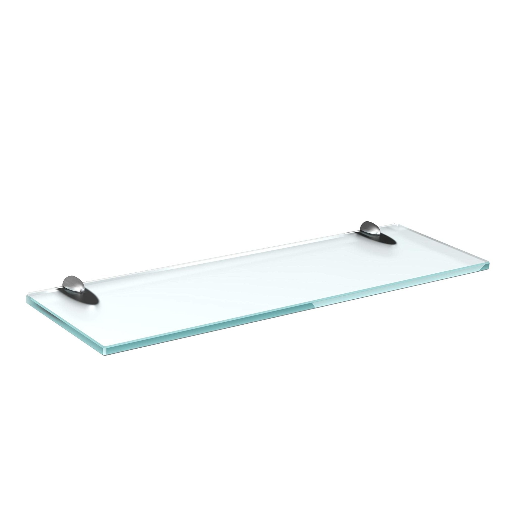 Glasregal CORA, Edelstahl, Satiniertes Glas - Glasregal30 x 12 cmGlasregal